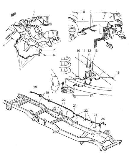 2002 Dodge Ram 2500 Line-Brake Diagram for 52009763AC