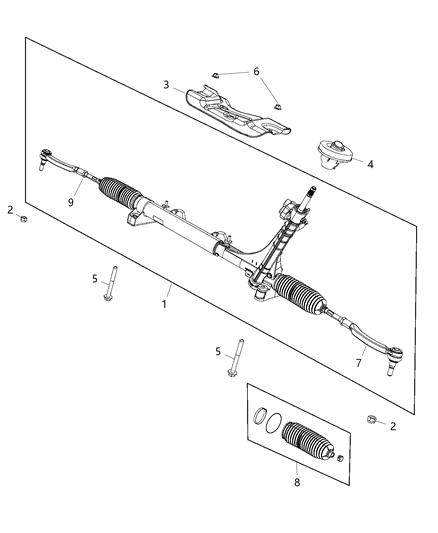 2014 Ram ProMaster 1500 Steering Gear, Rack And Pinion Diagram
