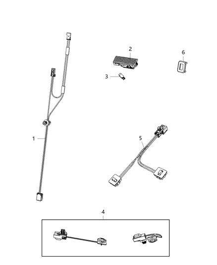 2020 Jeep Cherokee Lamps, Interior Diagram 4