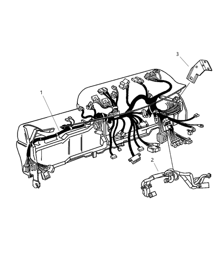 2009 Dodge Ram 1500 Wiring-Instrument Panel Diagram for 68043603AB