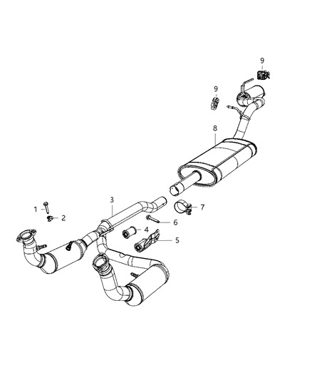 2011 Dodge Nitro Exhaust System Diagram 1