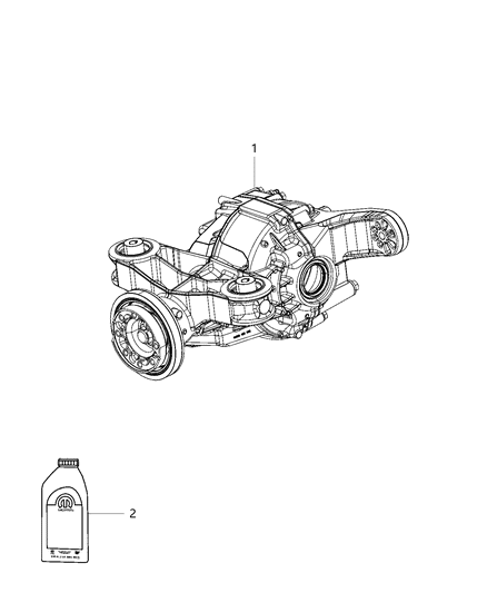 2020 Dodge Challenger Axle Assembly, Rear Diagram
