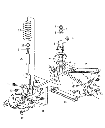 2013 Ram 3500 Cab Chassis Suspension - Front Diagram