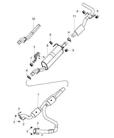 2019 Ram 3500 Cab Chassis Exhaust System Diagram 1