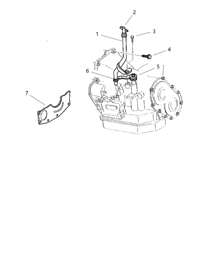 2001 Chrysler Sebring Sedan & Convertible Transaxle Mounting & Miscellaneous Parts Diagram