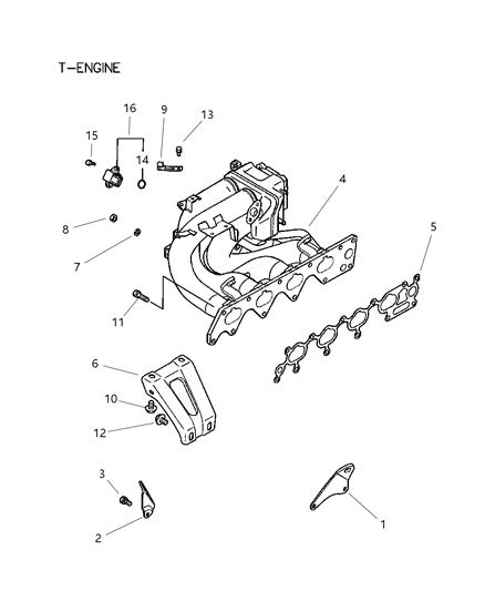 2001 Chrysler Sebring Coupe Intake Manifold Diagram 1