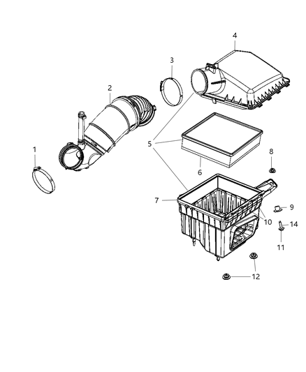 2011 Ram 2500 Air Cleaner Diagram 2