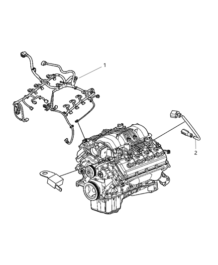 2009 Dodge Ram 1500 Wiring-Engine Diagram for 4801679AF