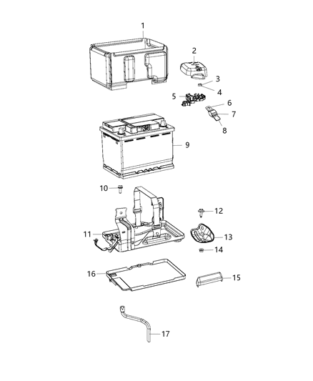 2019 Jeep Renegade Pan-Battery Diagram for 68417806AA