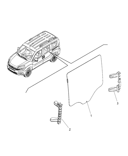 2018 Ram ProMaster City Side Rear Window Diagram