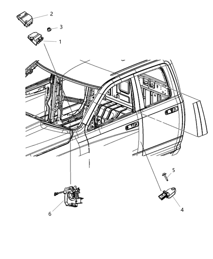 2016 Ram 3500 OCCUPANT Restraint Module Diagram for 68263741AB