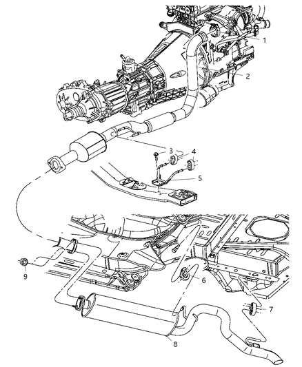 2007 Jeep Liberty Exhaust System Diagram 1