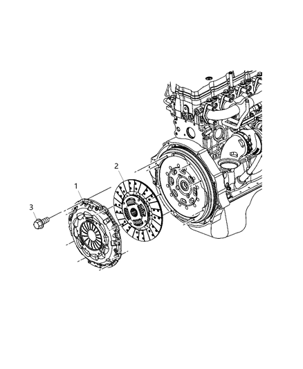 2018 Ram 3500 Clutch Ki-Pressure Plate And Disc Diagram for 52104855AB