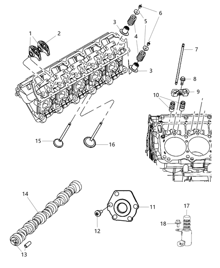 2017 Dodge Viper Camshaft And Valvetrain Diagram