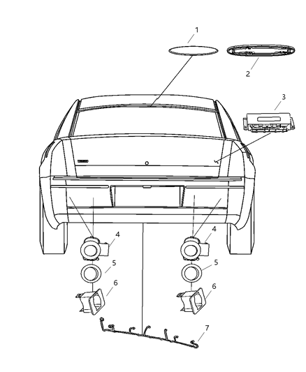 2010 Chrysler 300 Park Assist Diagram