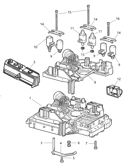 2007 Jeep Commander Electronic - Hydraulic Control Unit Diagram