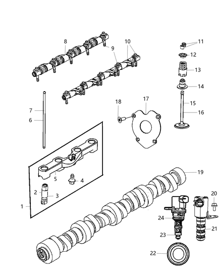 2013 Dodge Challenger Camshaft & Valvetrain Diagram 4