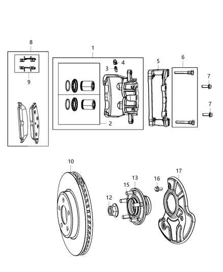 2018 Dodge Challenger Front Brakes Diagram 4