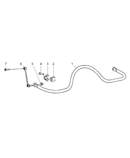 2010 Jeep Commander Stabilizer Bar - Rear Diagram