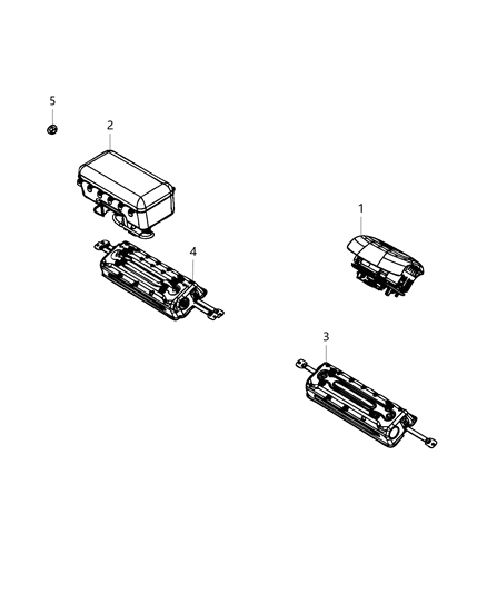 2021 Jeep Cherokee Air Bag, Front Diagram