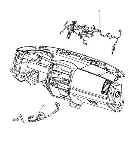 2009 Dodge Dakota Wiring-Instrument Panel Diagram for 68043413AB