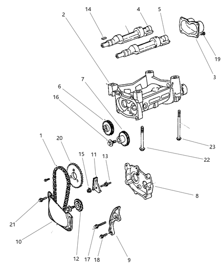 1998 Chrysler Cirrus Balance Shafts Diagram