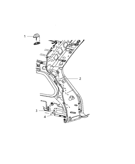 2006 Jeep Grand Cherokee Satellite Radio/Antenna Diagram