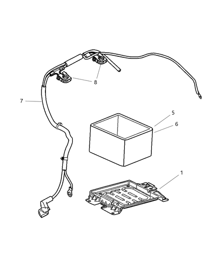 2003 Dodge Neon Battery Cable Harness Diagram for 4793571AK