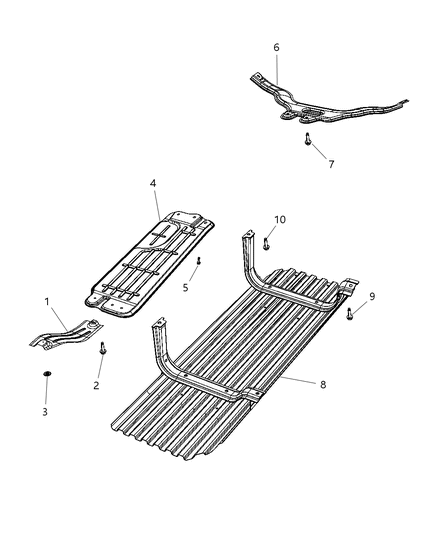 2008 Chrysler Aspen Under Body Protection Diagram