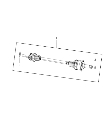 2015 Dodge Charger Axle Half Shaft Diagram for 52123958AD
