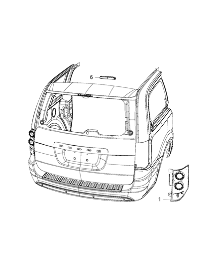 2018 Dodge Grand Caravan Lamps, Rear Brake Diagram