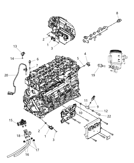 2011 Ram 2500 Sensors - Engine Diagram 2