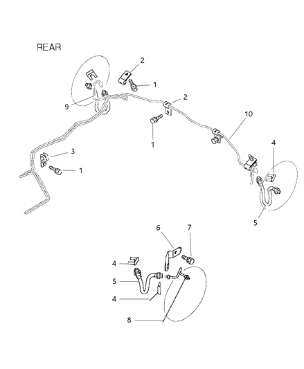 1999 Chrysler Sebring Rear Brake Lines Diagram