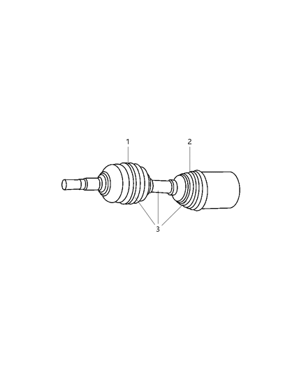 2006 Jeep Liberty Axle Half Shaft Diagram for R2111779AB