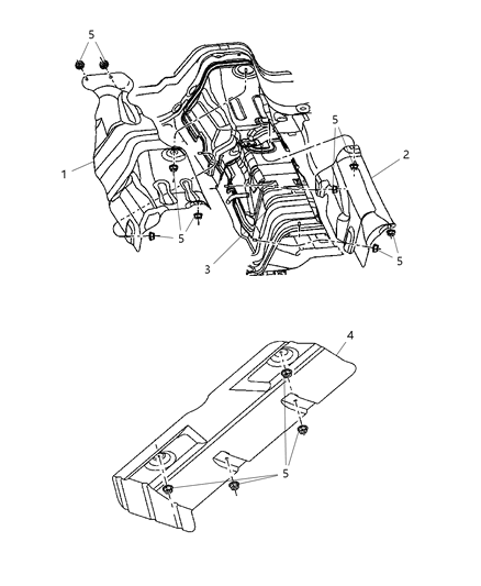 2007 Jeep Patriot SILENCER-Tunnel Diagram for 5115768AA