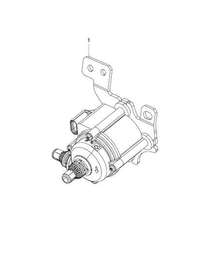 2019 Jeep Compass Auxiliary Coolant Pump Diagram for 68366456AA