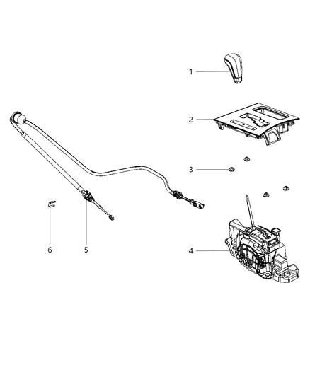 2013 Dodge Charger Gearshift Controls Diagram 4