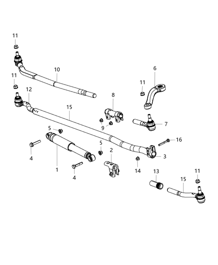 2016 Jeep Wrangler Steering Linkage Diagram