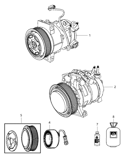 2011 Dodge Caliber A/C Compressor Diagram