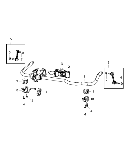 2019 Ram 2500 Bar-Front Diagram for 68362630AB