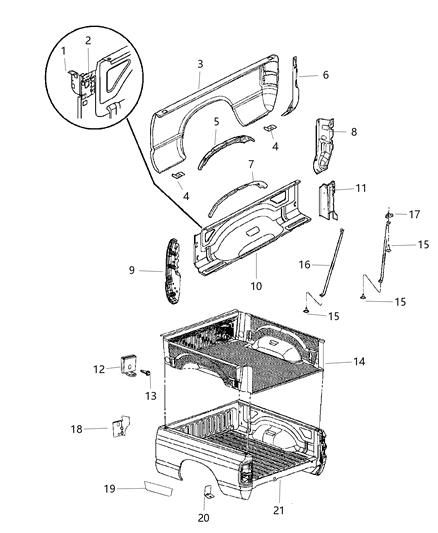 2013 Ram 2500 Pick-Up Box Without Ram Box Diagram