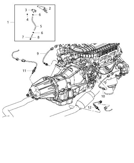 2014 Chrysler 300 Front Oxygen Sensor Diagram for 68146512AA