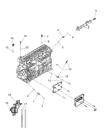 2009 Dodge Ram 2500 Hose-Differential Pressure Diagram for 5149218AA