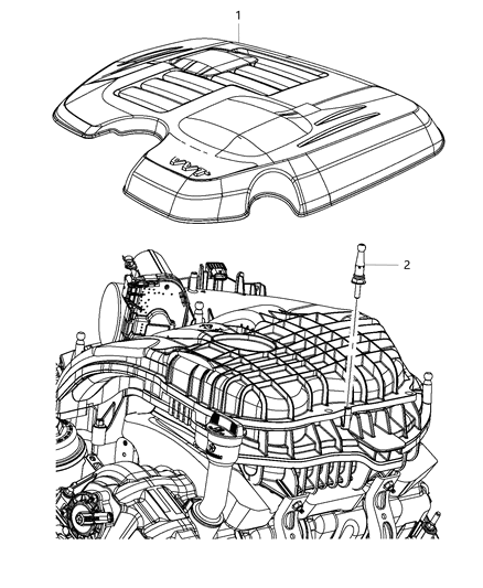 2017 Chrysler 300 Engine Covers & Related Parts Diagram 1