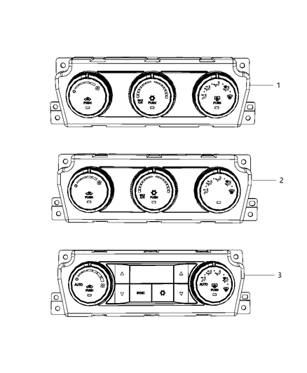 2011 Ram 1500 Air Conditioner Heater Climate Control Unit Diagram for 55056826AF