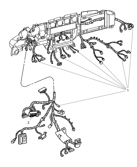 2004 Dodge Viper Wiring-Instrument Panel Diagram for 5029631AA