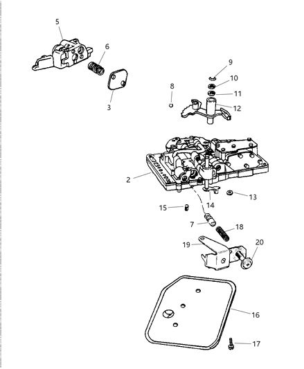 1998 Dodge Ram Van Valve Body Diagram 1