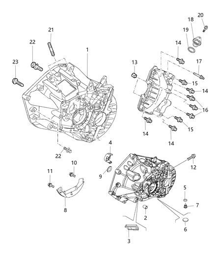 2020 Ram ProMaster 1500 Case & Related Parts Diagram 1