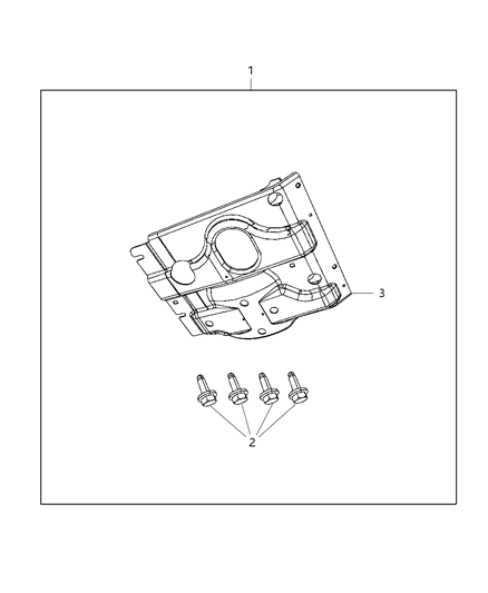 2012 Jeep Liberty Plate Kit, Skid, Front Diagram