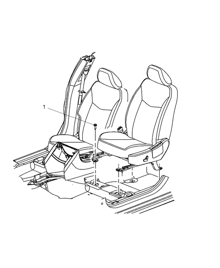 2008 Dodge Avenger Risers - Miscellaneous Front Seat Attachments Diagram